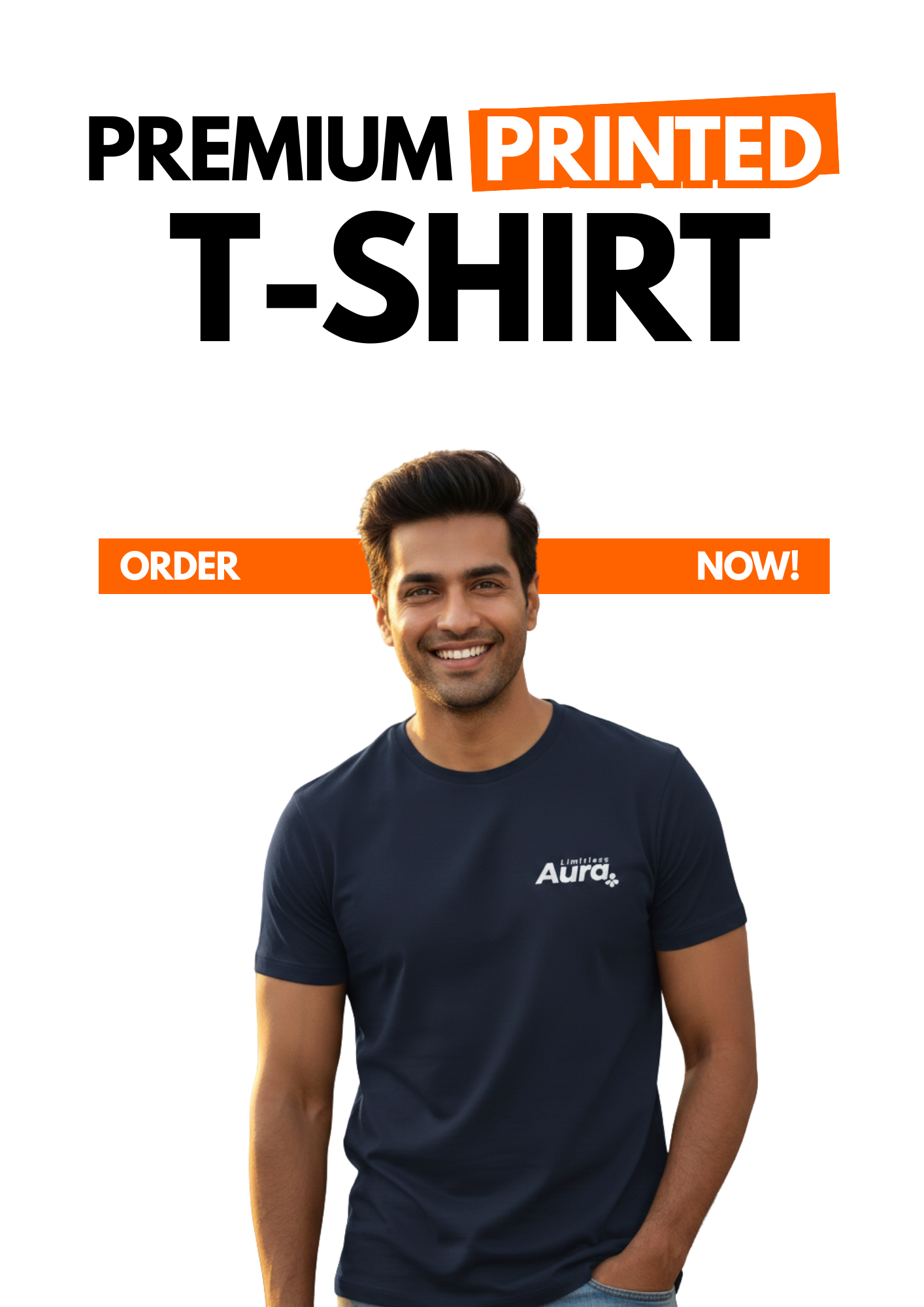 KURUX Classic Unisex Cotton T-Shirt – Navy Blue|AURA