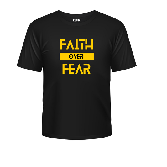 KURUX Classic Unisex Cotton T-Shirt – Black|FAITH