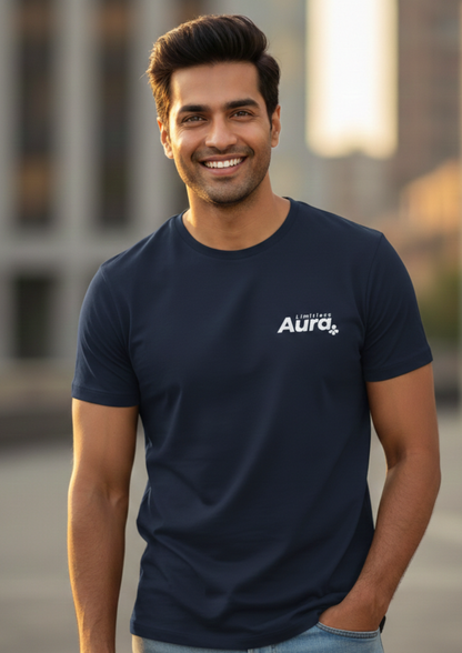 KURUX Classic Unisex Cotton T-Shirt – Navy Blue|AURA