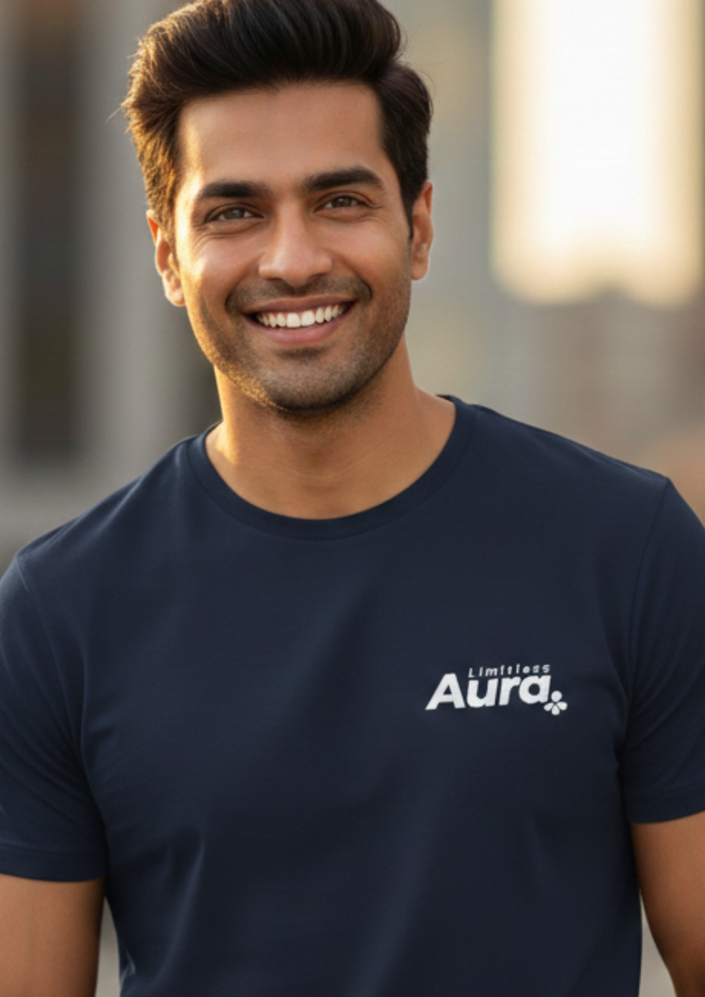 KURUX Classic Unisex Cotton T-Shirt – Navy Blue|AURA